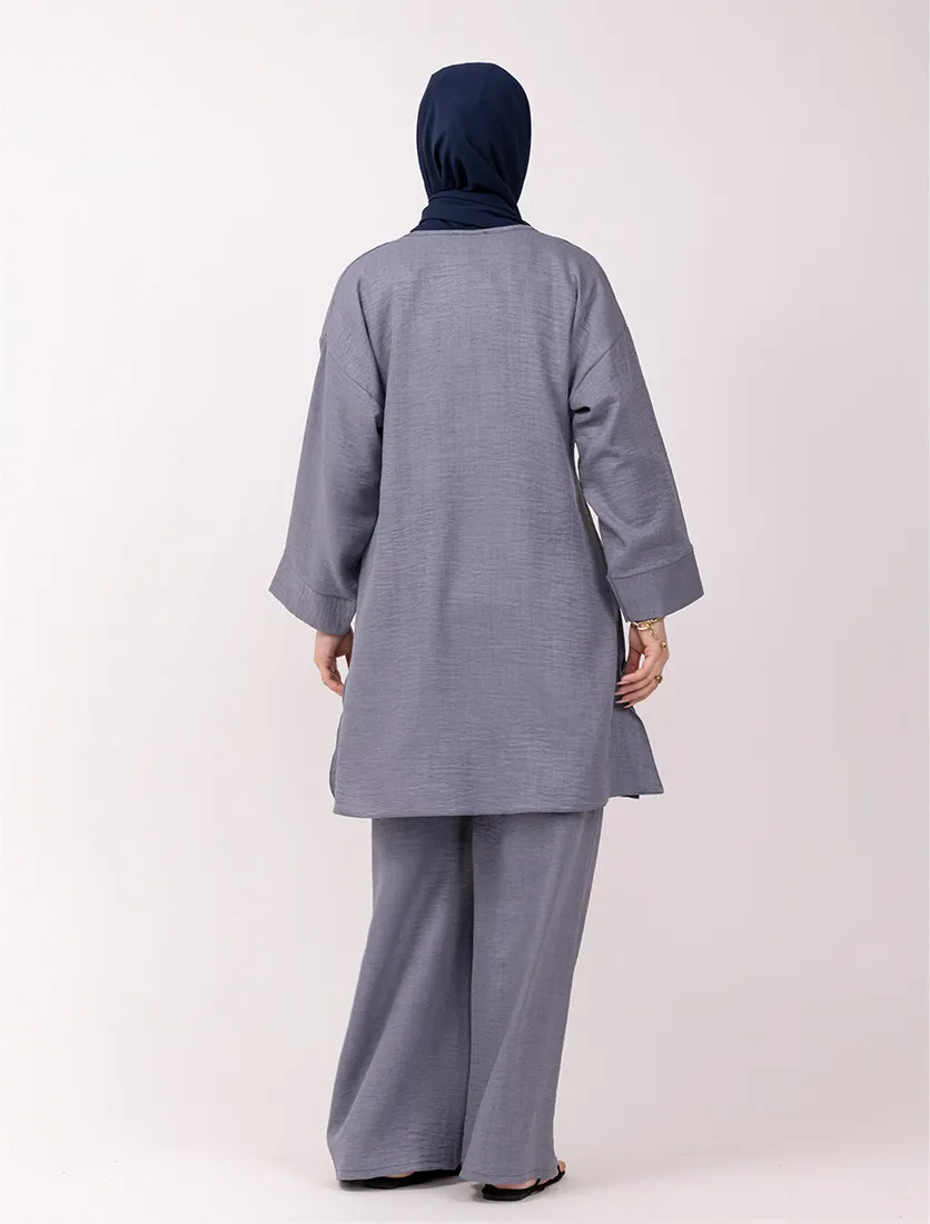 Denim Crêpey Co Ord Set